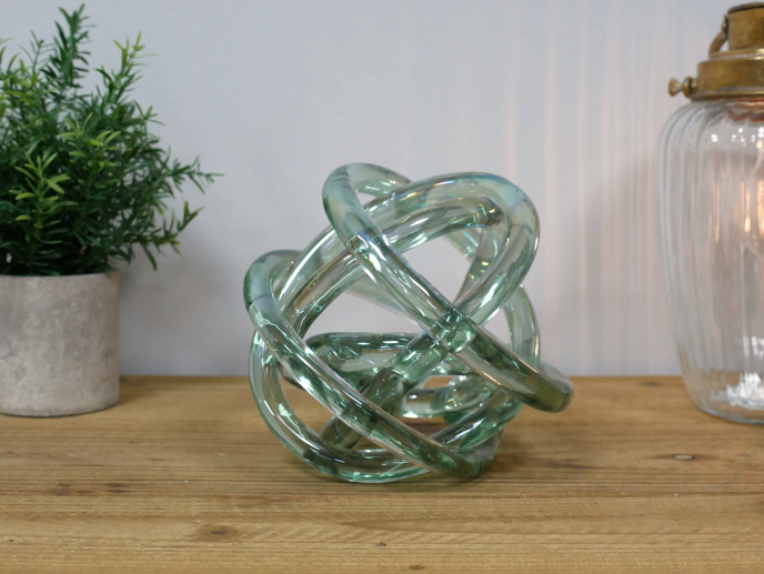 Green Large Glass Knot