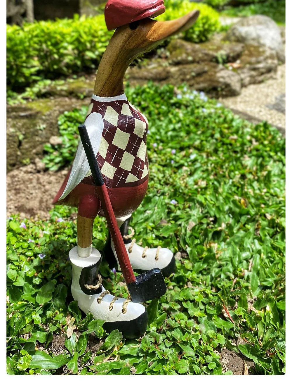 45cm Golfer Duck