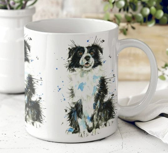 Splatter Border Collie Ceramic Mug