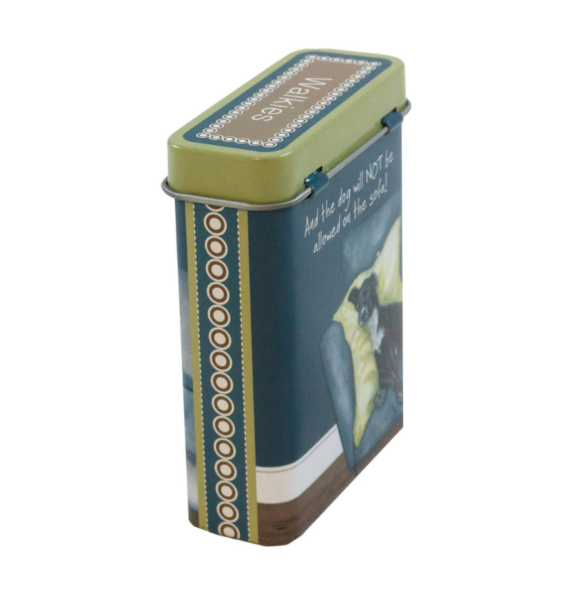 Not sofa treat tin