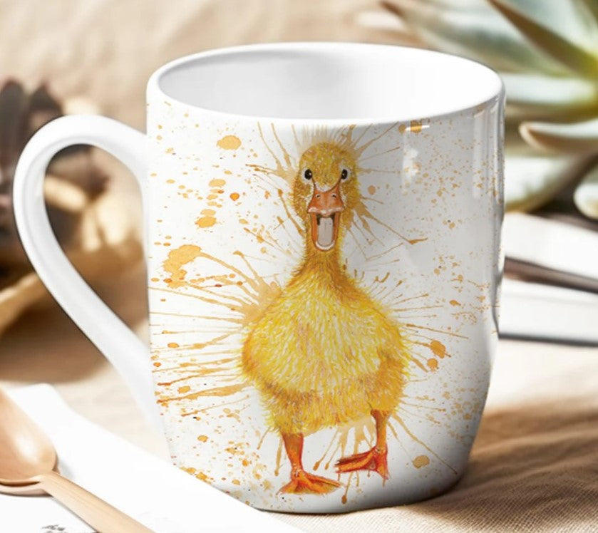 Splatter Duck Bone China Mug