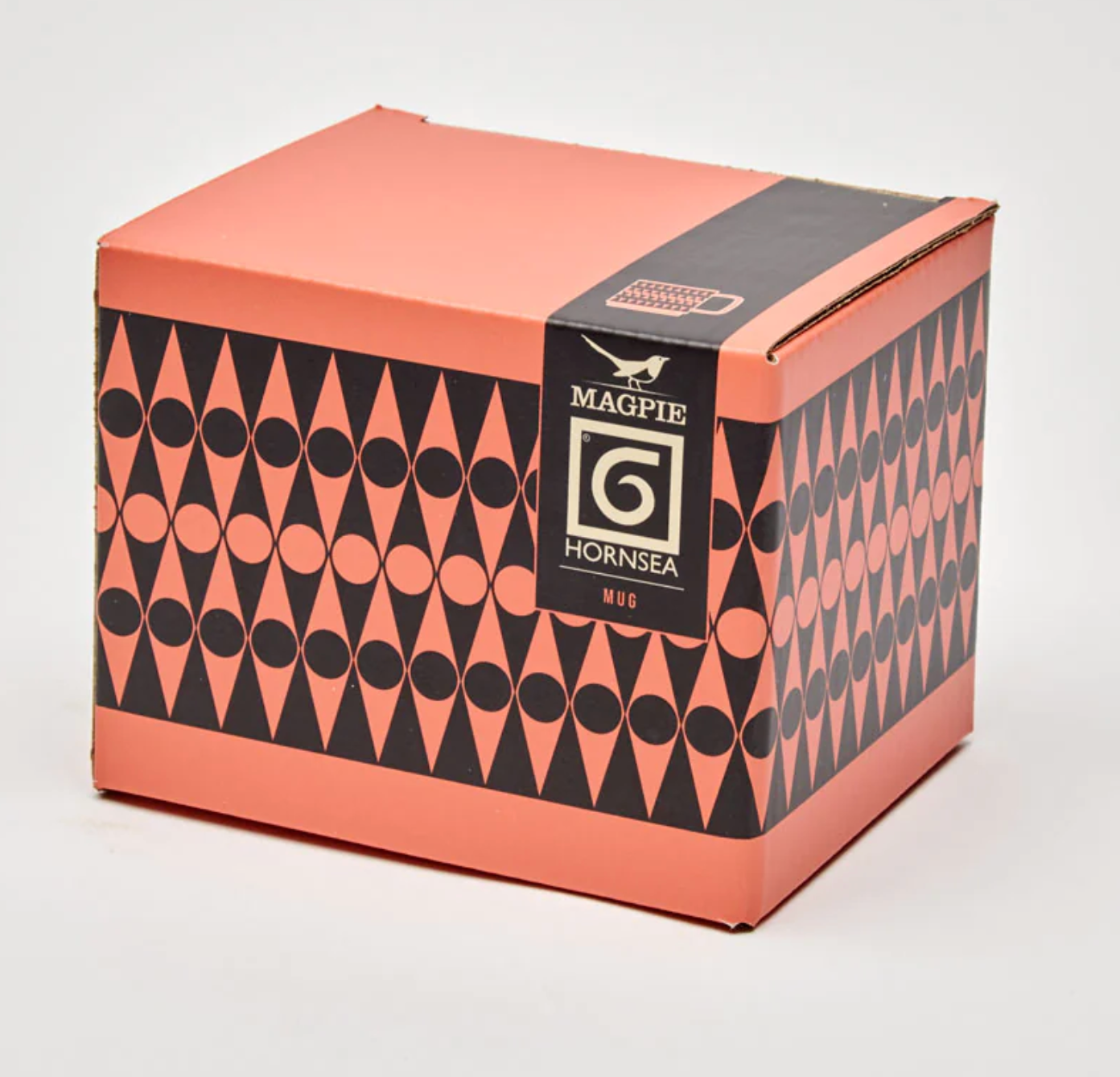 Hornsea Potteries x Magpie Orange Backgammon Mug