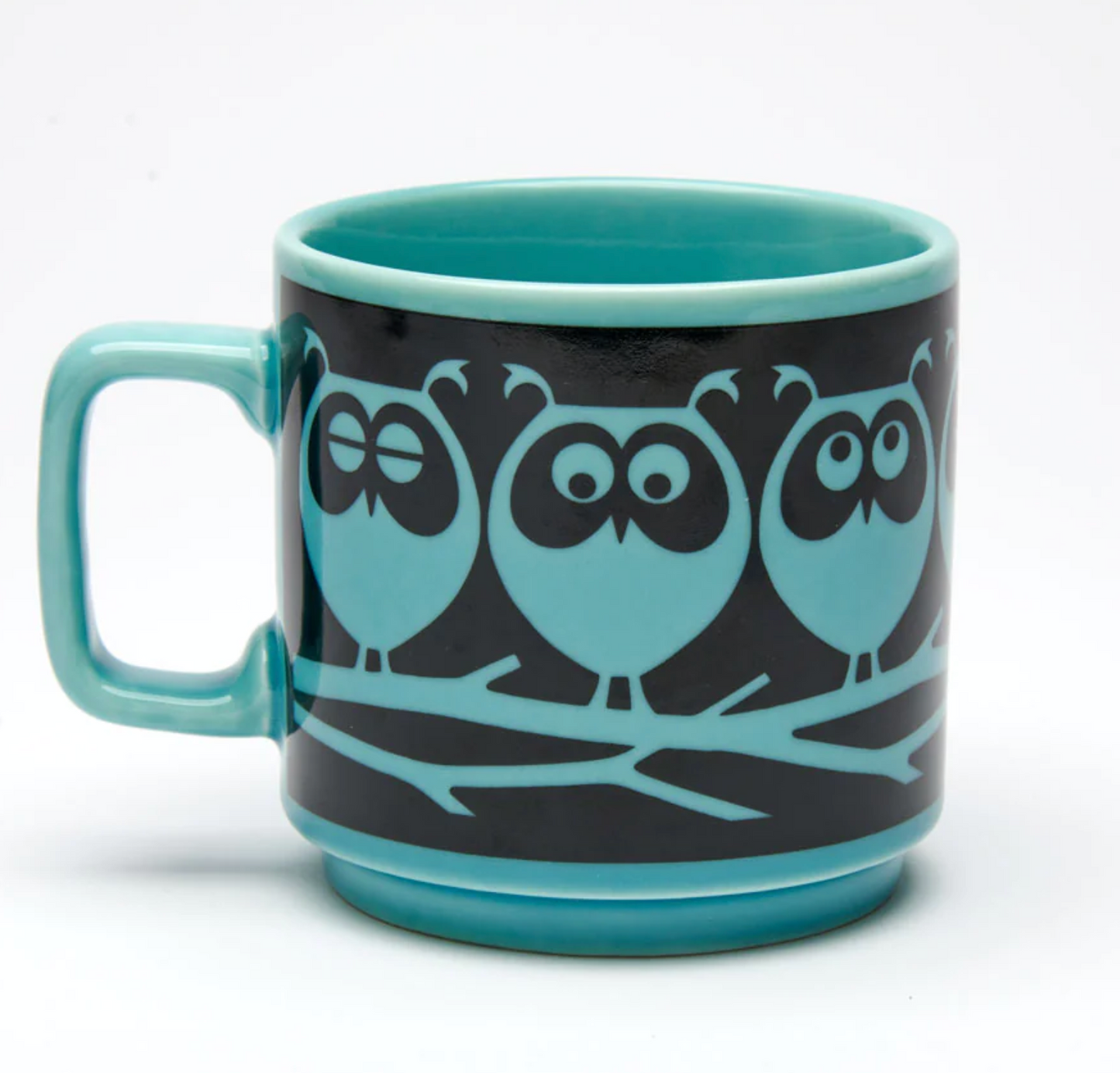 Hornsea Pottery x Magpie Teal Owls on Branch Mug