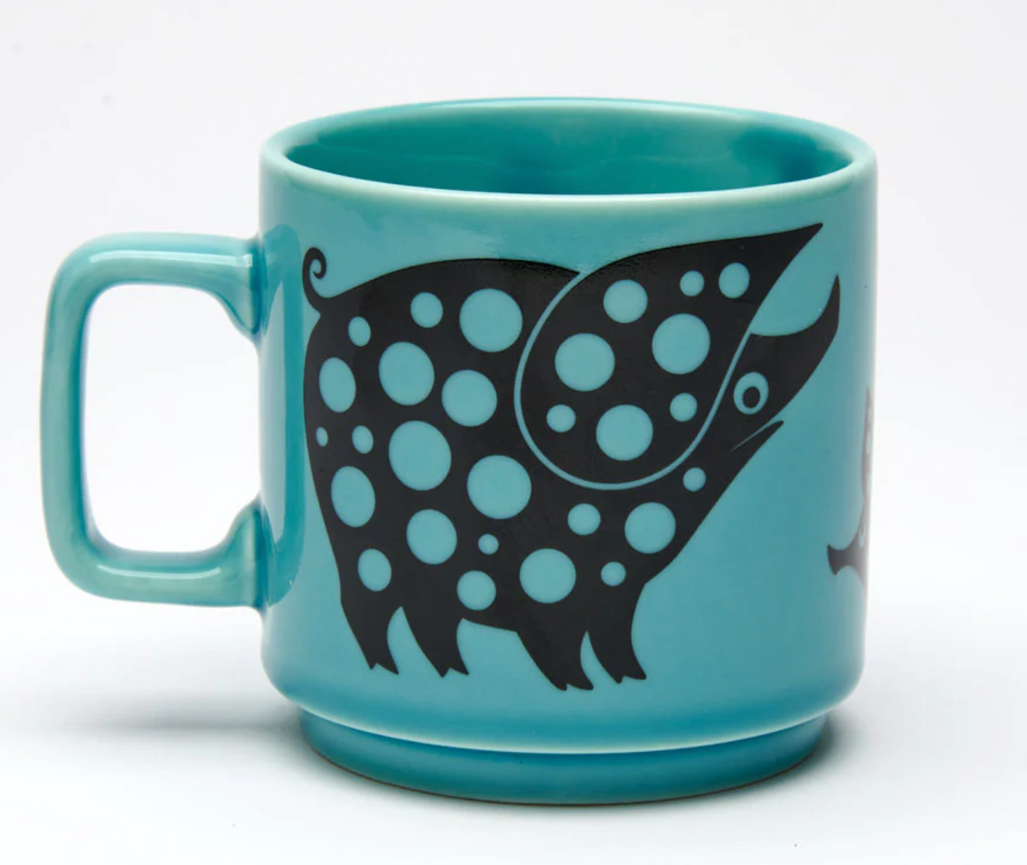 Hornsea Pottery x Magpie Teal Piggies Mug