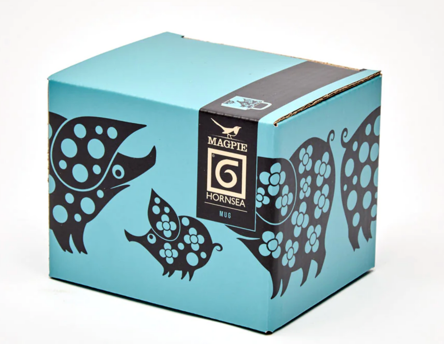 Hornsea Pottery x Magpie Teal Piggies Mug