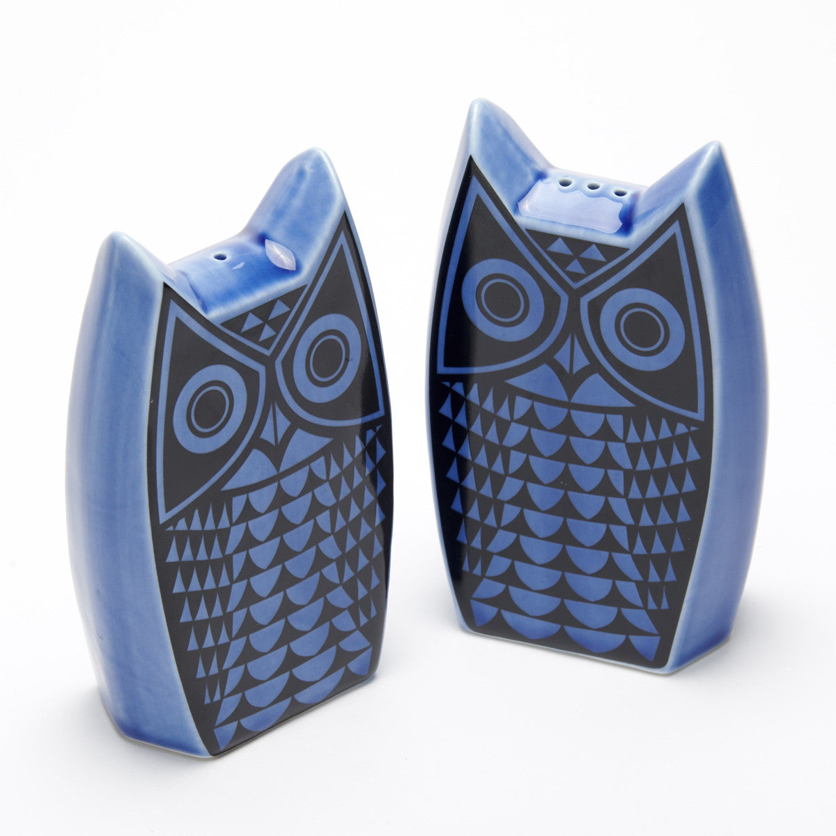 Hornsea Pottery x Magpie Owl Blue Cruet Set