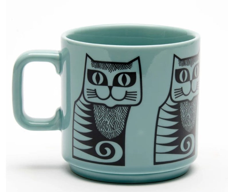 Hornsea Potteries x Magpie Teal Cat Mug