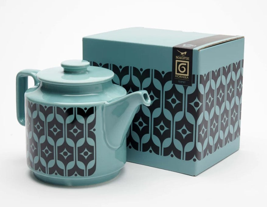 Hornsea Potteries x Magpie Teal Heirloom Teapot