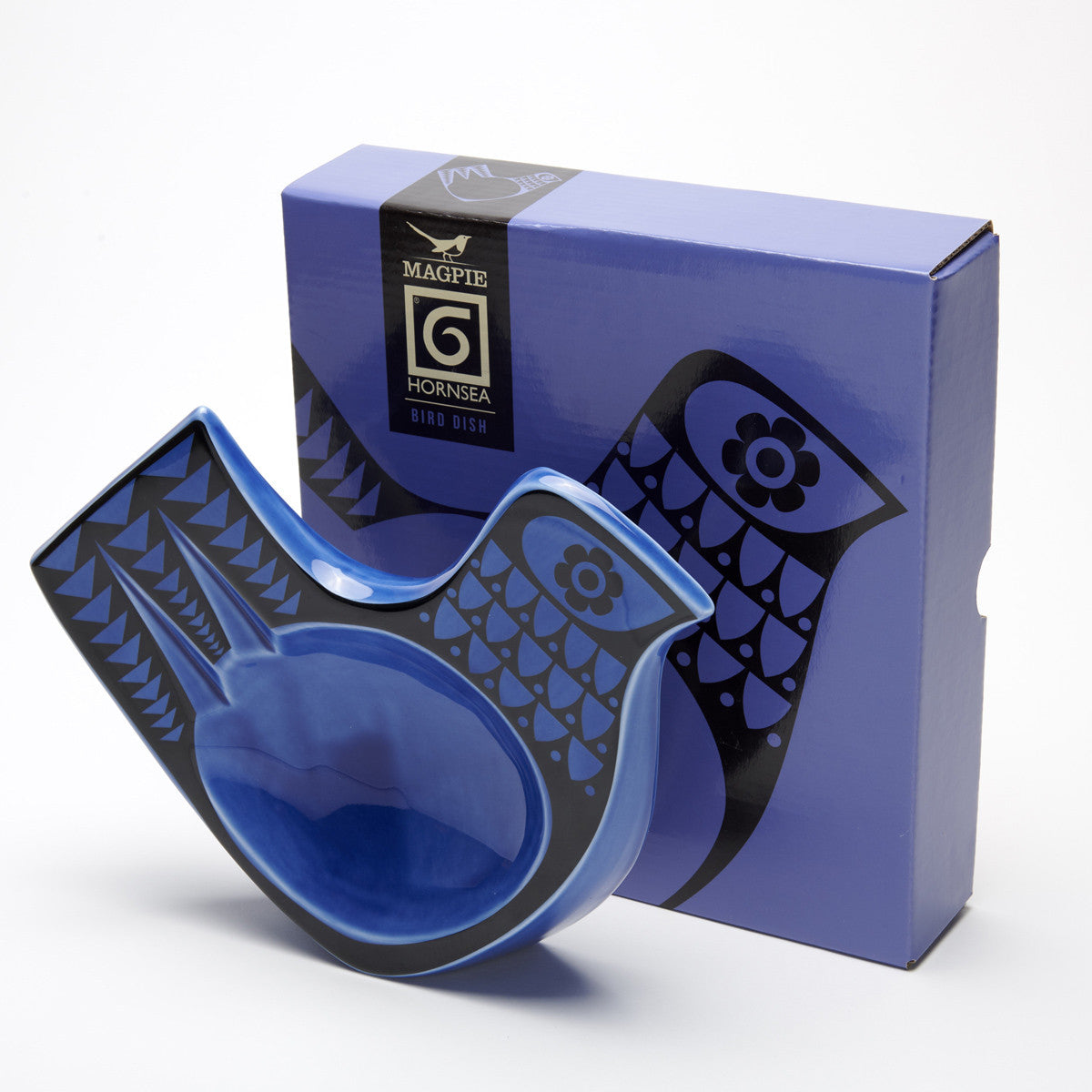 Hornsea Pottery x Magpie Large Bird Blue Dish