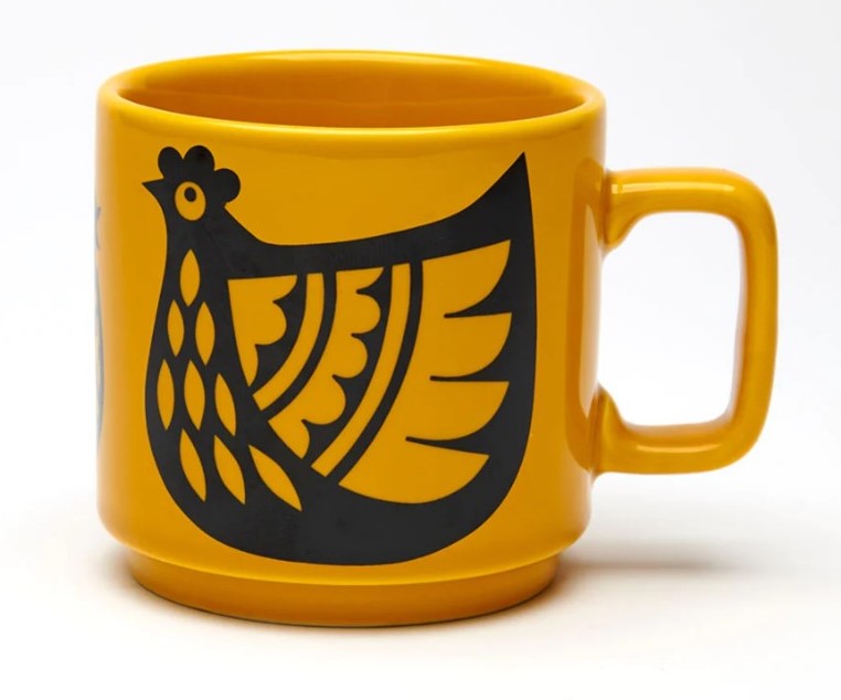 Hornsea Pottery x Magpie Yellow Chicken Family Mug