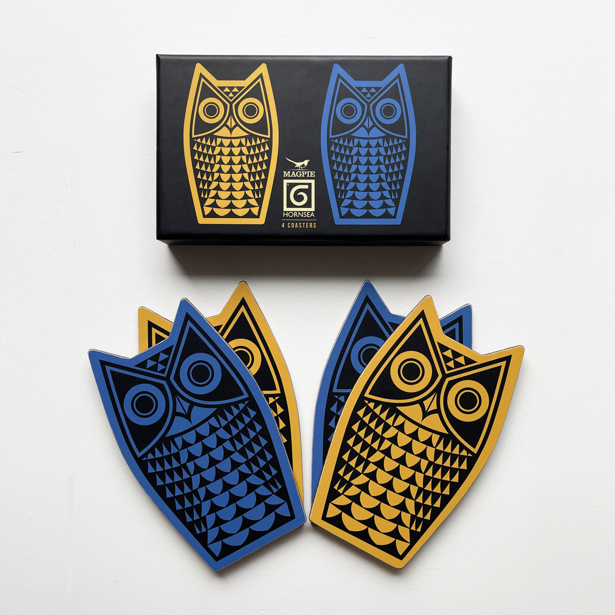 Hornsea Pottery x Magpie Owl Coasters