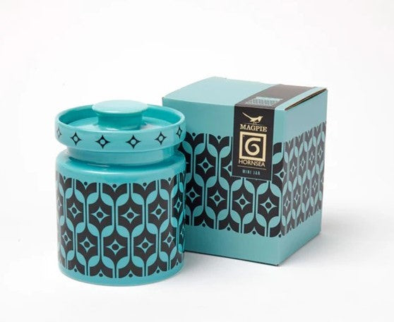Hornsea Pottery x Magpie Heirloom Teal Mini storage jar
