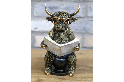 Highland Cow on Loo - Bronze Colour