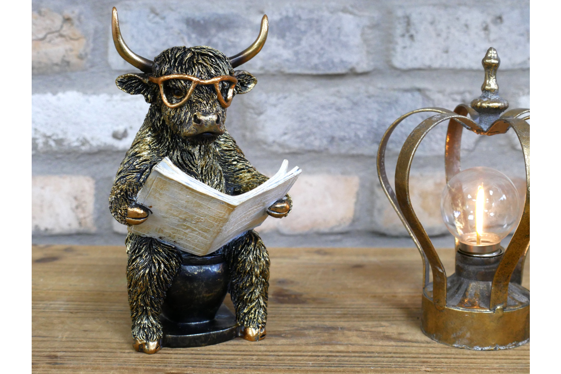 Highland Cow on Loo - Bronze Colour