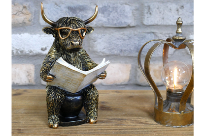 Highland Cow on Loo - Bronze Colour