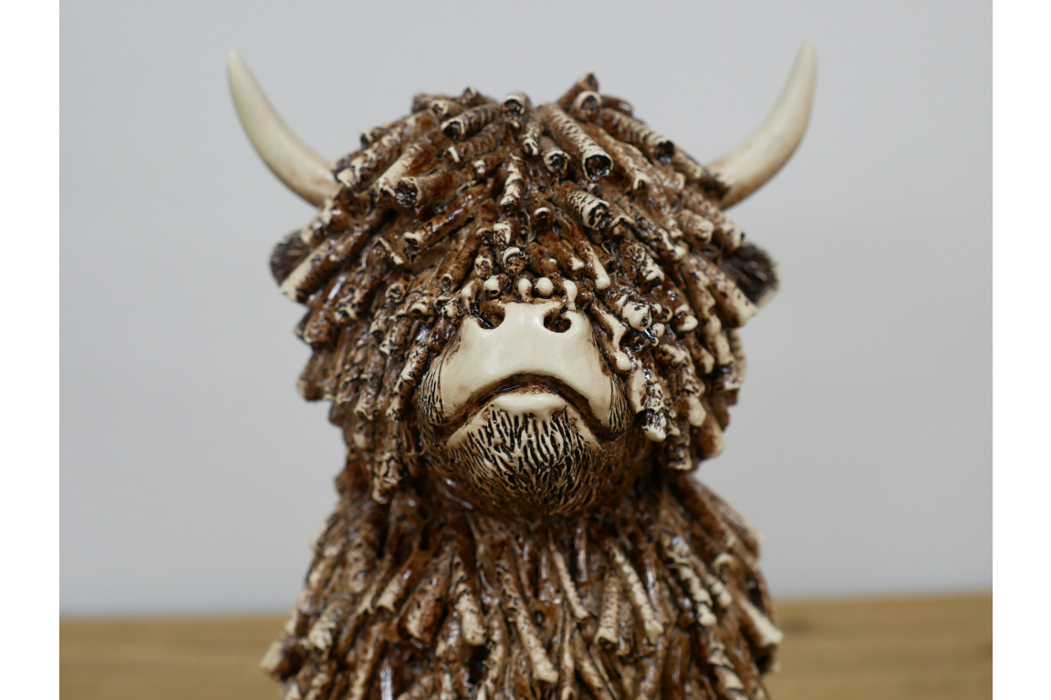 Medium Sitting Highland Cow