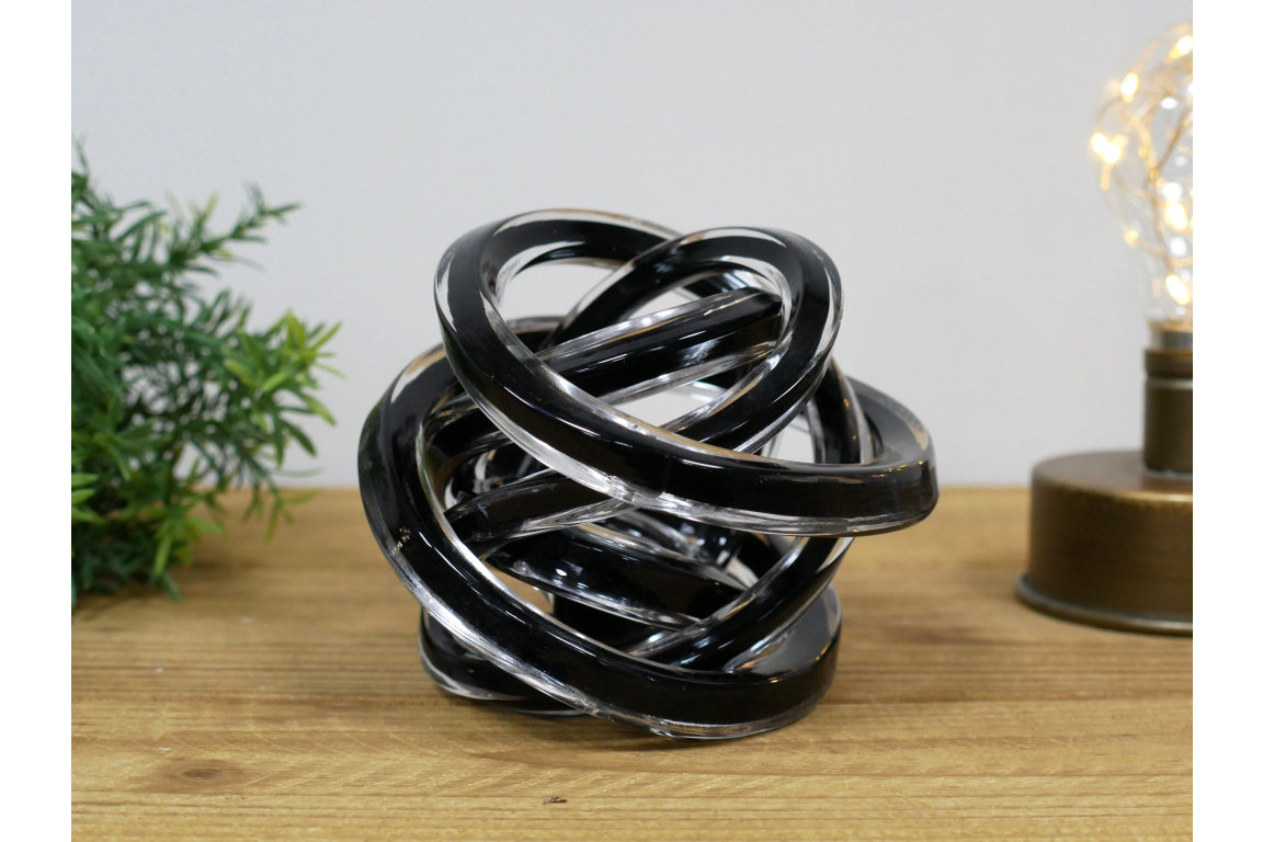 Black Small Glass Knot
