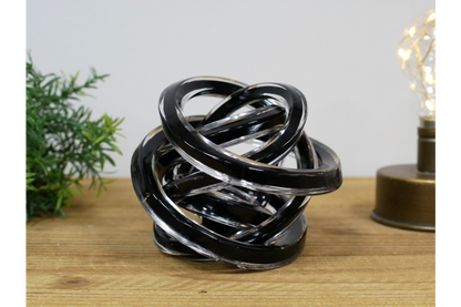 Black Small Glass Knot