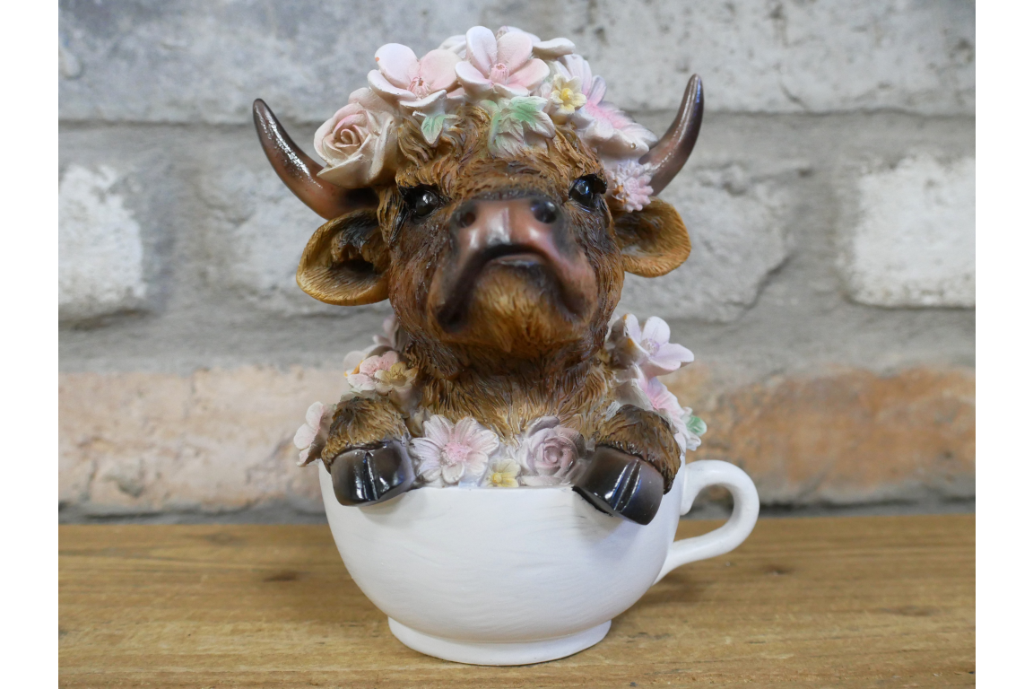 Highland Cow In Tea Cup
