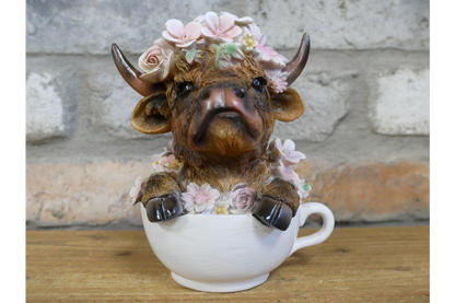 Highland Cow In Tea Cup