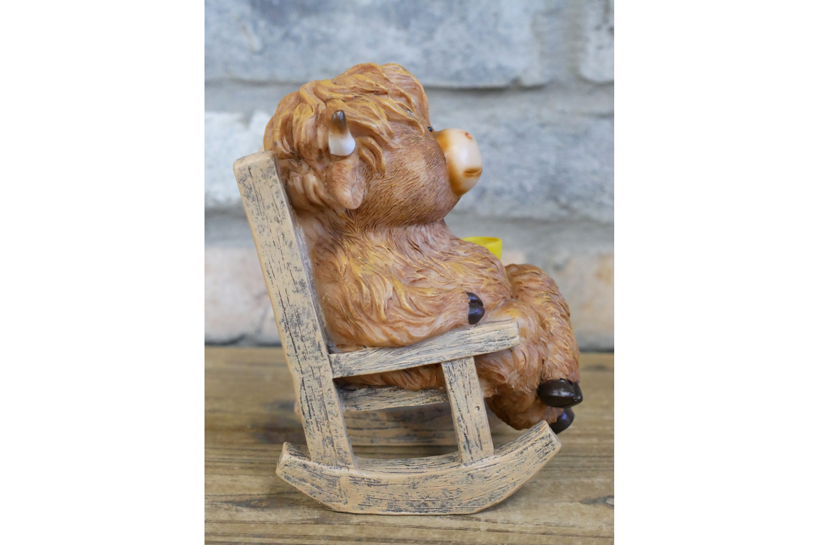 Highland Cow On Rocking Chair