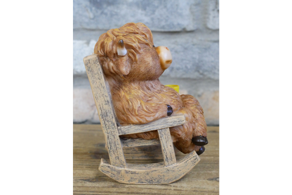 Highland Cow On Rocking Chair