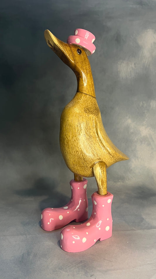 Pink Hat Duck - approx 25cm