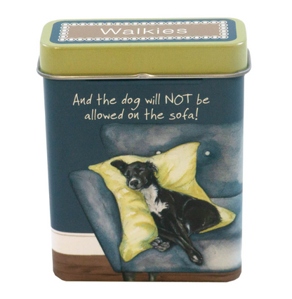 Not sofa treat tin