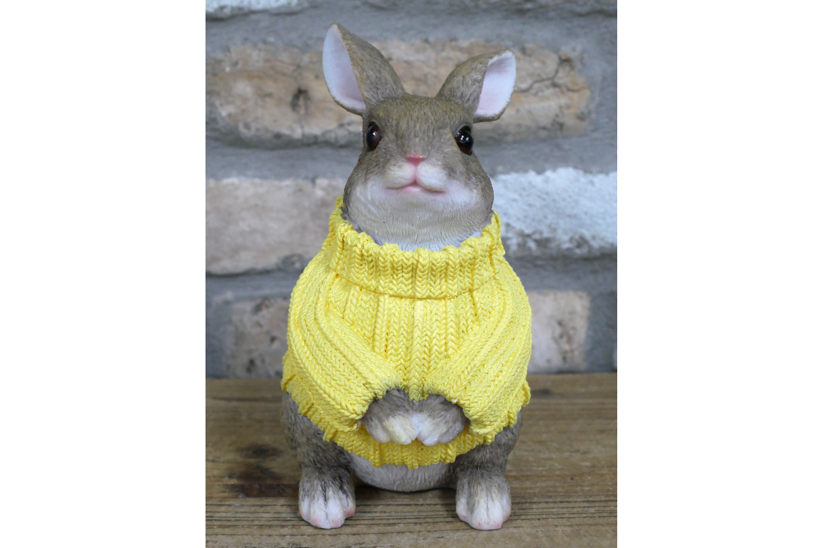 Small Rabbit with Yellow Sweater