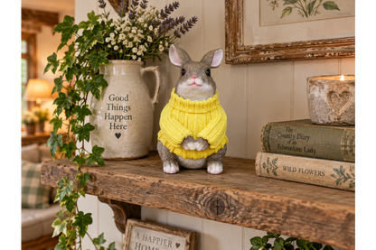 Small Rabbit with Yellow Sweater