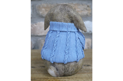 Small Rabbit with Blue Sweater