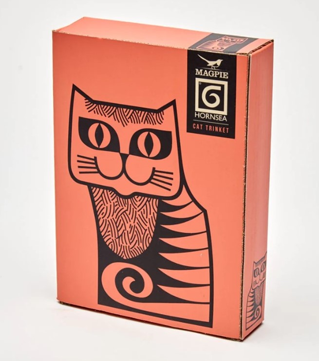 Hornsea Pottery x Magpie Cat Orange Trinket Dish