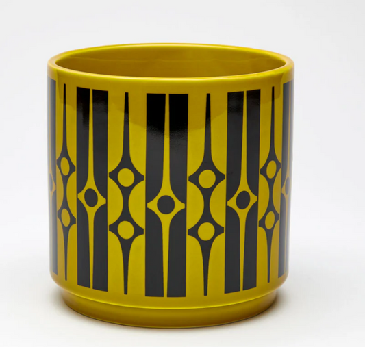 Hornsea Pottery x Magpie Medium Geo Chartreuse Planty