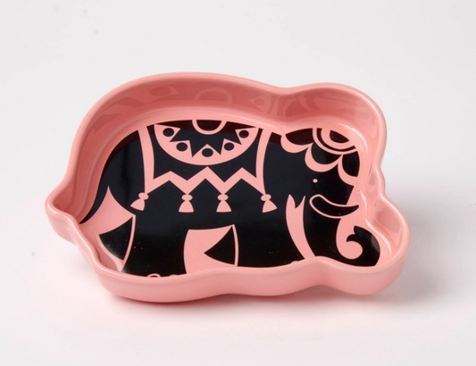 Hornsea Pottery x Magpie Pink Elephant trinket tray