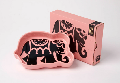 Hornsea Pottery x Magpie Pink Elephant trinket tray