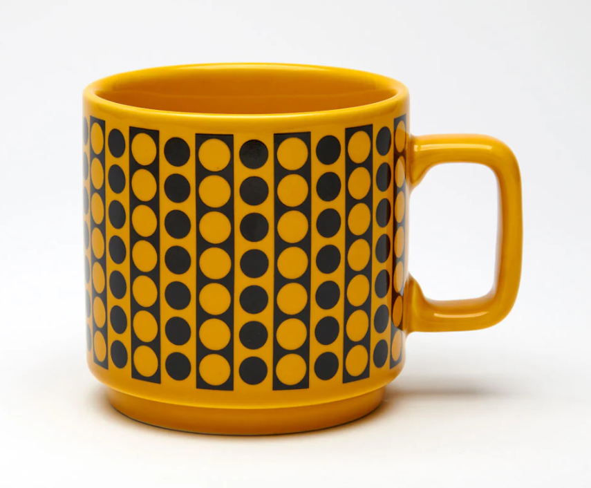 Hornsea Pottery x Magpie Yellow Circles Mug