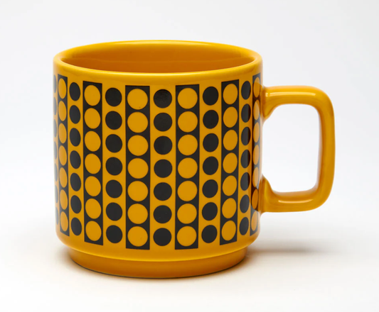 Hornsea Pottery x Magpie Yellow Circles Mug