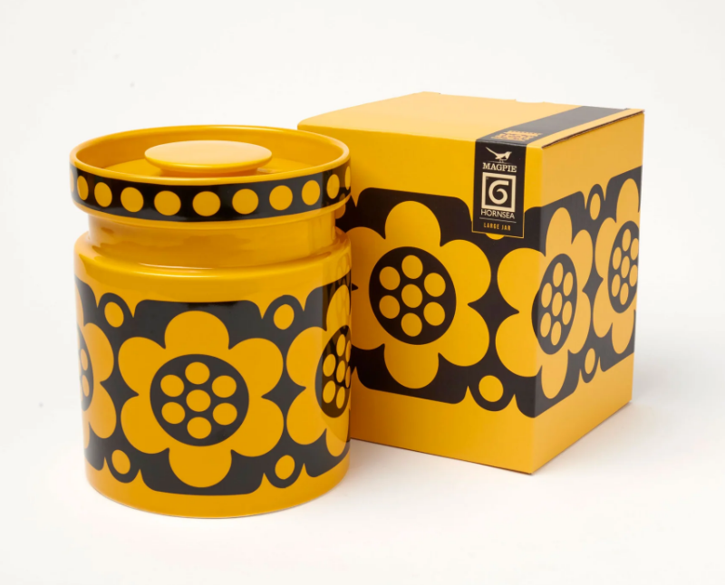 Hornsea Pottery x Magpie Yellow Flower Mini storage jar