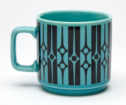 Hornsea Pottery x Magpie Teal Geo Mug