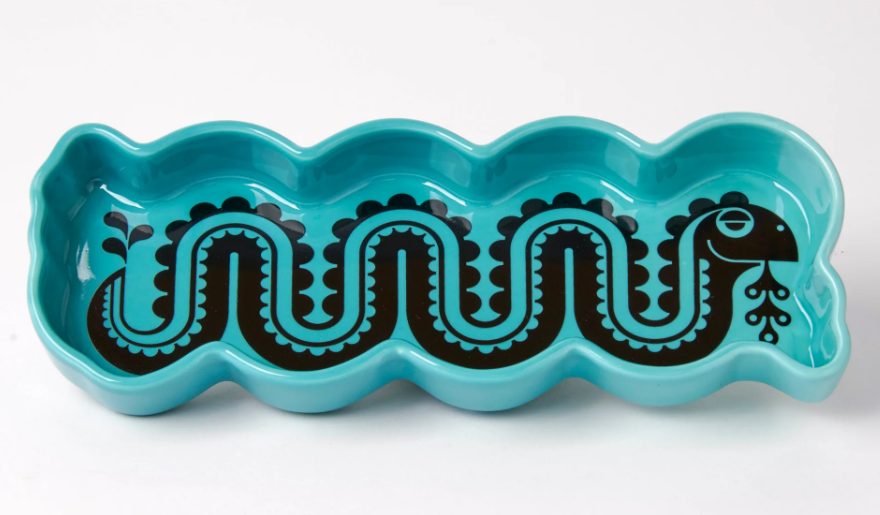 Hornsea Pottery x Magpie Teal Nessie trinket dish