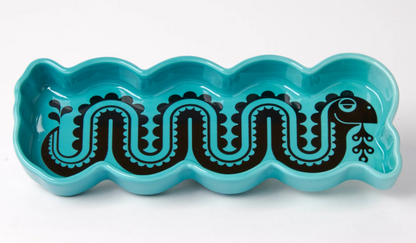 Hornsea Pottery x Magpie Teal Nessie trinket dish