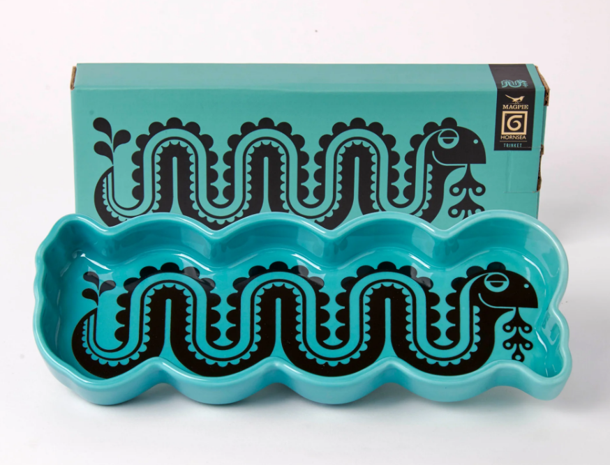 Hornsea Pottery x Magpie Teal Nessie trinket dish