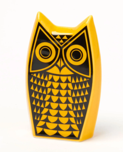 Hornsea Pottery x Magpie Owl Yellow Mini Objet - Ornament