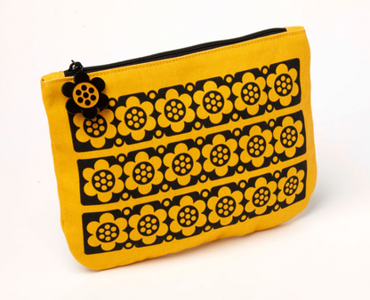Hornsea Pottery x Magpie Geo flower yellow Pouch